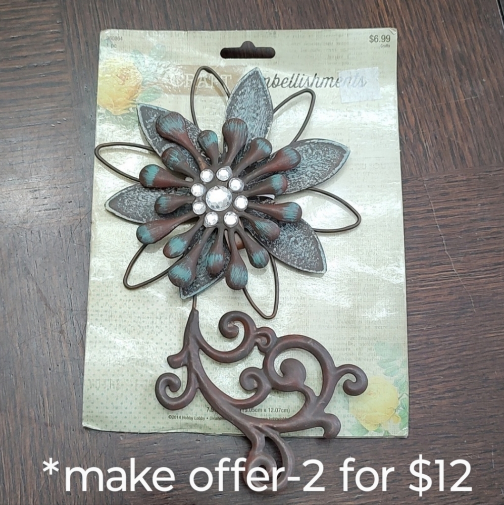 Hobby lobby craft embellishment gorgeous metal&rhinestone craft decor/wall art?